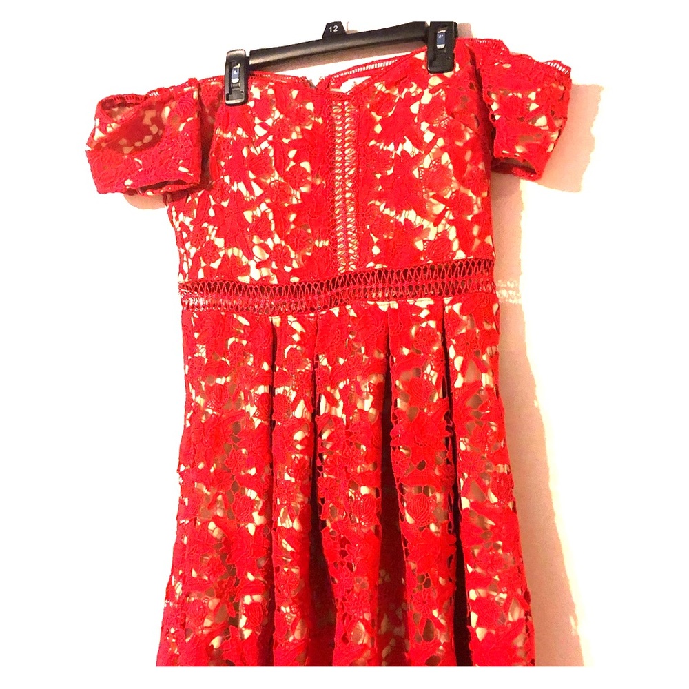Red Francescas Lace Dress